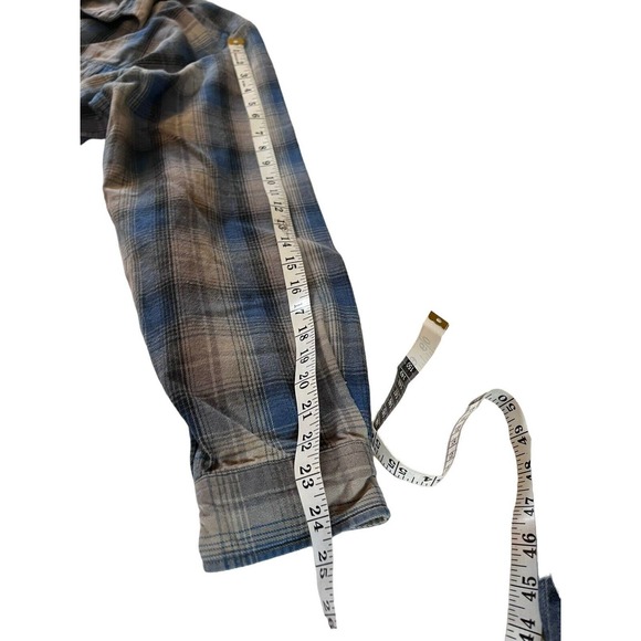 Carhartt Men’s Size XL Tall Shirt Flannel Thick Shacket Blue Gray Plaid - Picture 7 of 8